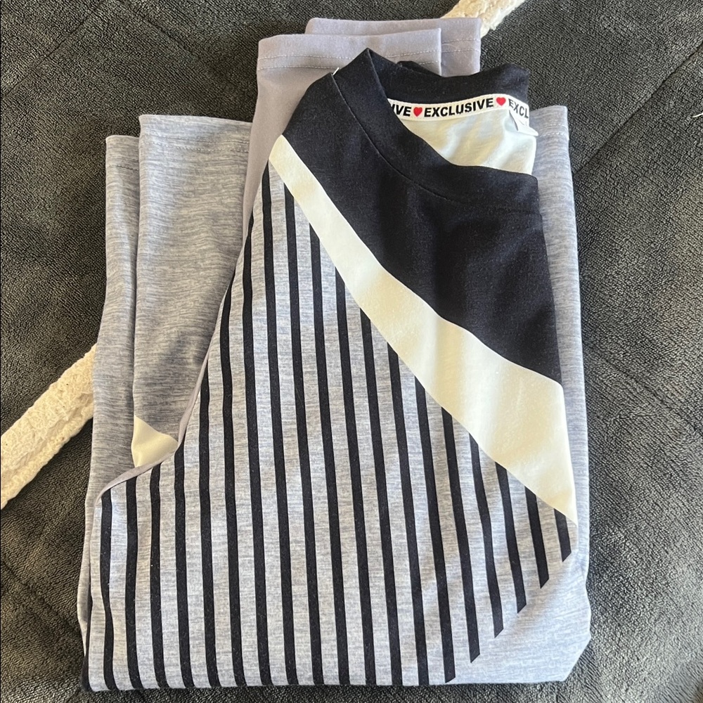 Men's Striped Gray Sweater